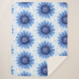 Manta Sherpa Blue Daisy Sherpa Blanket