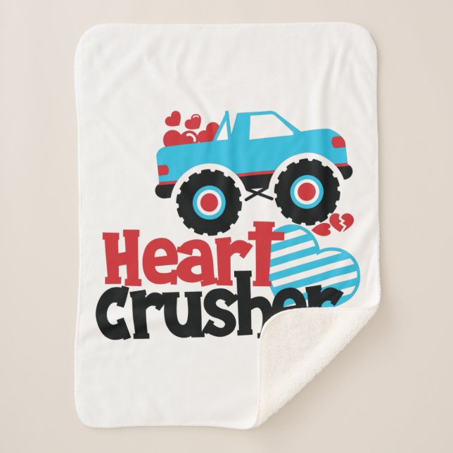 Manta Sherpa Blue Monster Truck Heart Crusher Valentine (Anverso)