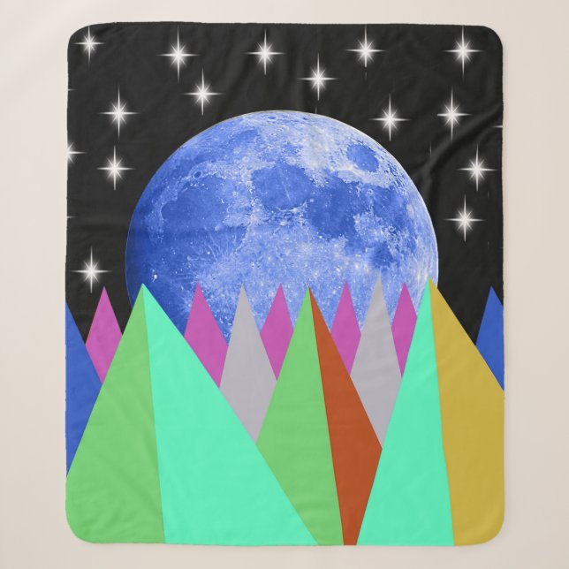 Manta Sherpa Blue Moon Sherpa Blanket (Anverso)