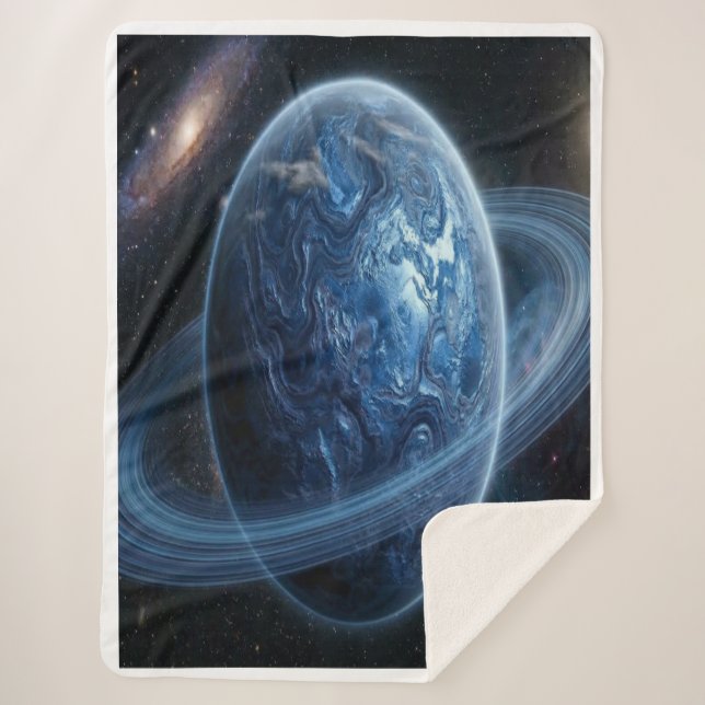 Manta Sherpa Blue Planet with Blue Rings (Anverso)