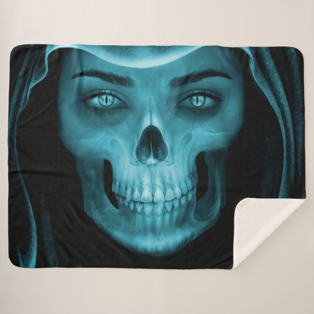 MANTA SHERPA BLUE SKULL (Anverso (horizontal))