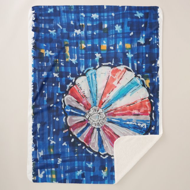 Manta Sherpa Blue Sky Hot Air Balloon (Anverso)