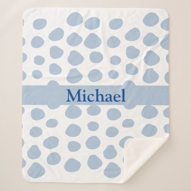 MANTA SHERPA BLUE SPOTS SHERPA BLANKET (Anverso)