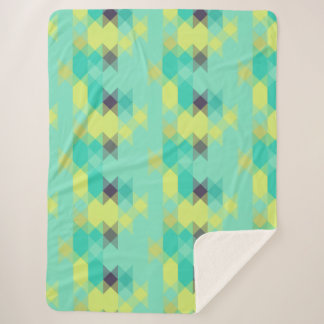 Manta Sherpa blue yellow turquoise yellow and aqua