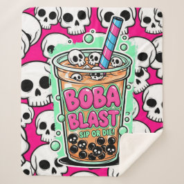 Manta Sherpa Boba Blast – Sip or Die! Sherpa Blanket