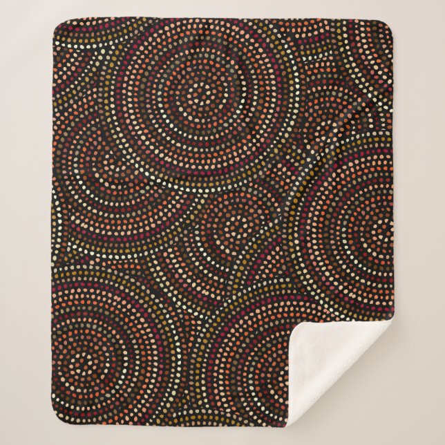 Manta Sherpa Boho Africano: Arte Tribal Sin Marea. (Anverso)