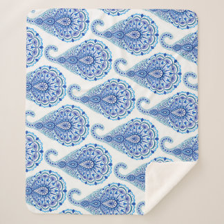 Manta Sherpa Boho Moda Paisley Seamless Oriental