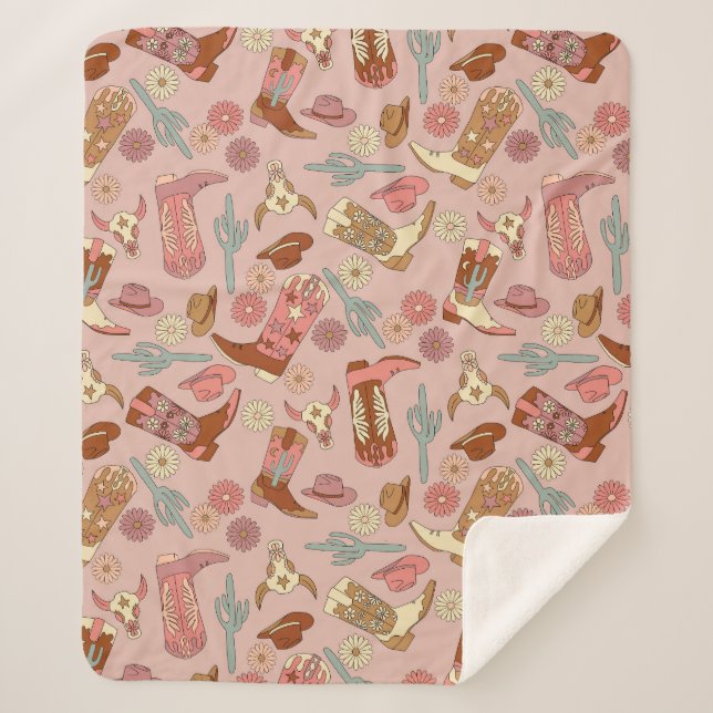 Manta Sherpa Boho Western Cowgirl Boots (Anverso)