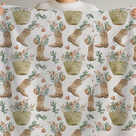 Manta Sherpa Boho Western Floral Sherpa Blanket