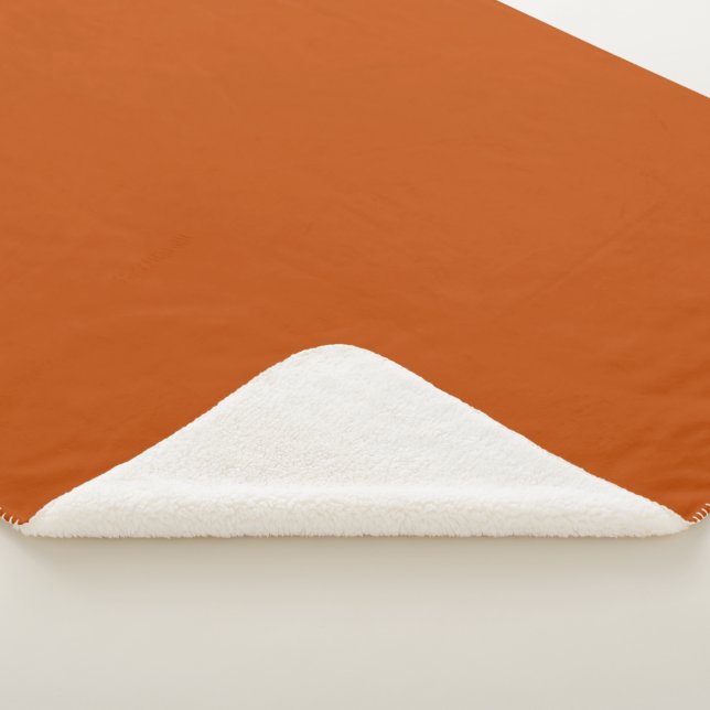Manta Sherpa Boloñesa/ Naranja-Marrón Oscuro (3/4)