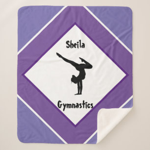 Manta Sherpa Bonito en la gimnasia púrpura personalizada