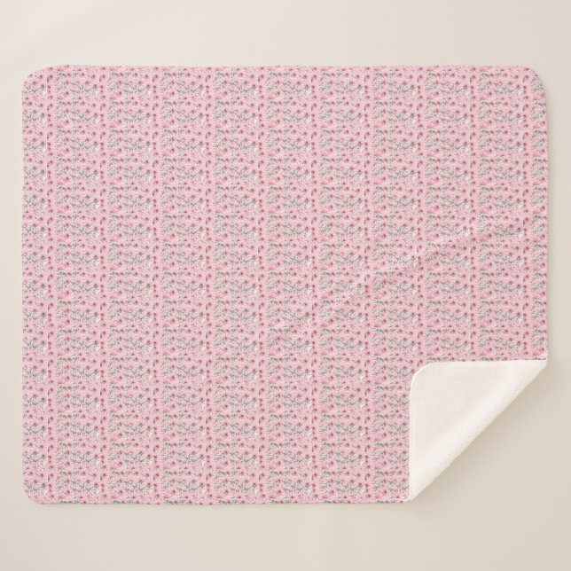 Manta Sherpa Bonito rosa: Blanqueo de sangre rubor (Anverso (horizontal))
