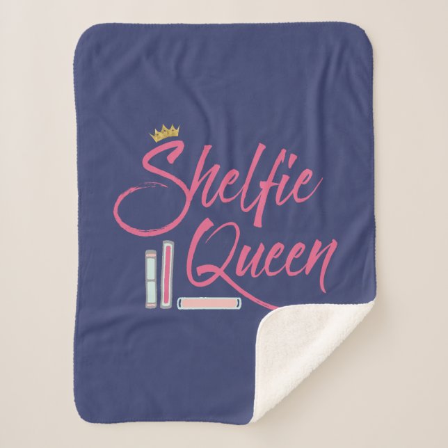 Manta Sherpa Booklover Shelfie Queen (Anverso)