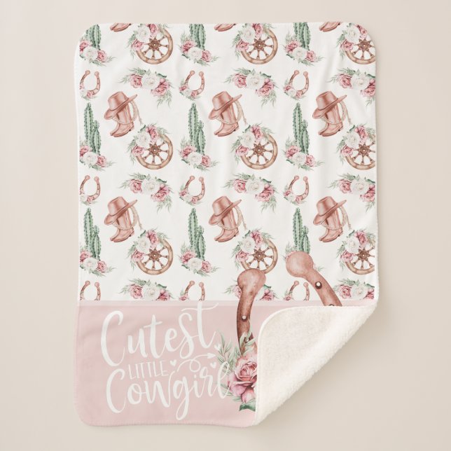 Manta Sherpa Boots y florecimiento de Moda occidental: niñita m (Anverso)