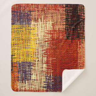 Manta Sherpa Bordado - ornamento sin costura. Líneas coloreadas