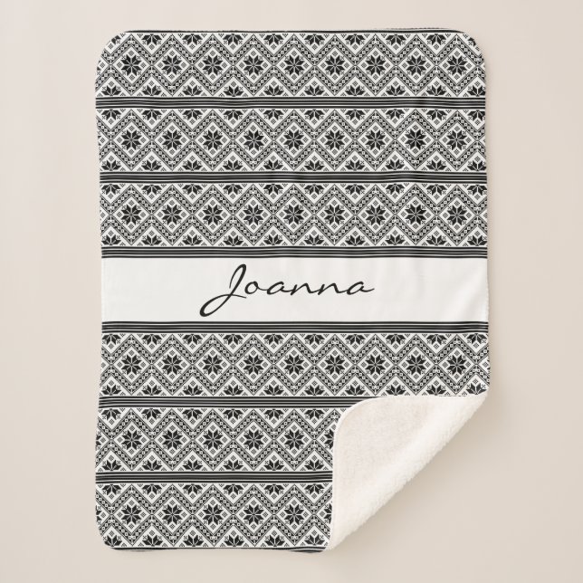 Manta Sherpa Bordados negros (Anverso)