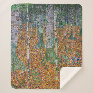 Manta Sherpa Bosque Birch   Gustav Klimt