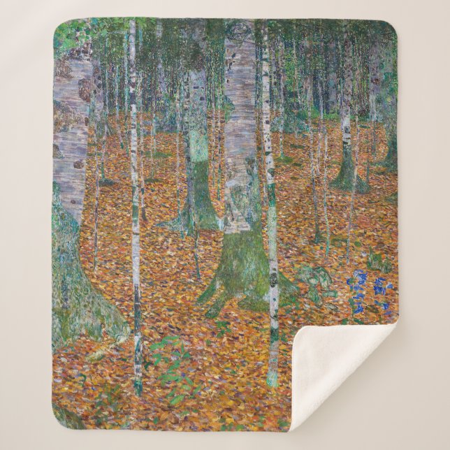 Manta Sherpa Bosque Birch | Gustav Klimt | (Anverso)