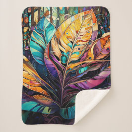 Manta Sherpa Bosque caprichoso