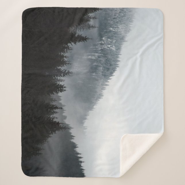 Manta Sherpa Bosque de Montaña Misty: Vista panorámica (Anverso)