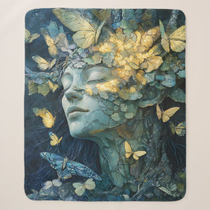 Manta Sherpa Bosque Encantado de la Diosa Mariposa (4)