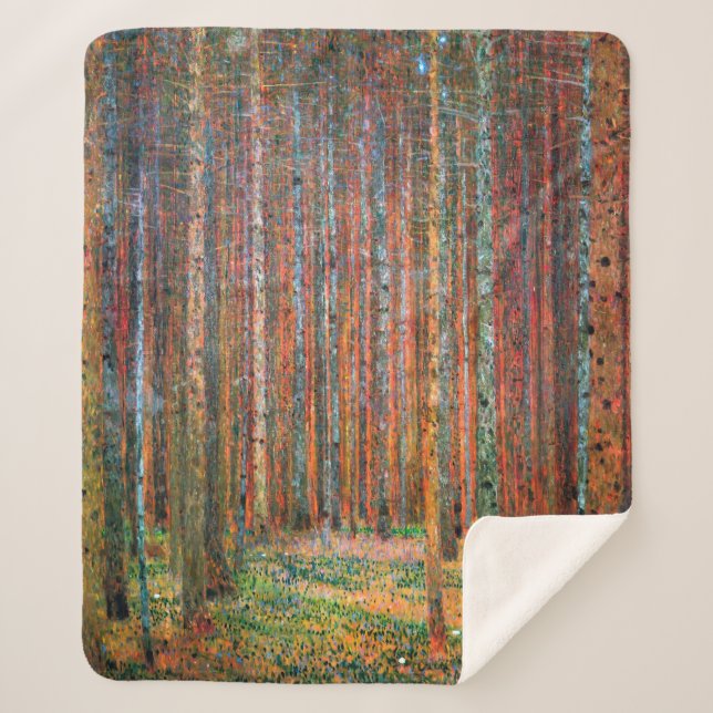 Manta Sherpa Bosque Fir | Sr. Gustav Klimt | (Anverso)