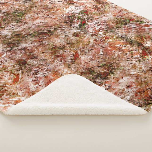 Manta Sherpa Bosque pluvial bajo algodón o roca bajo tierra (3/4)