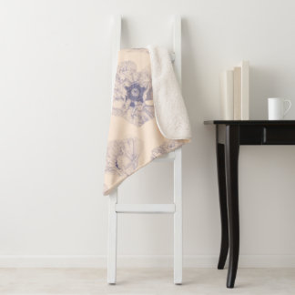 Manta Sherpa Botánica de amapola grande