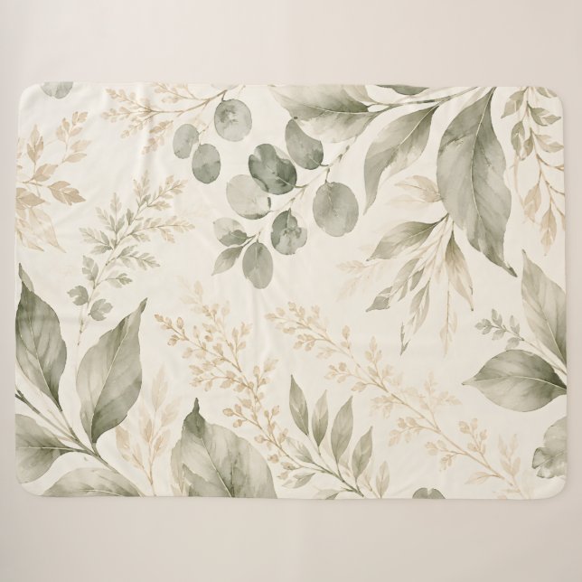 Manta sherpa botánica Sage Meadow (Anverso (horizontal))