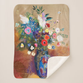 Manta Sherpa Bouquet de flores de Odilon Redon