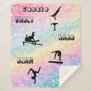Manta Sherpa Bóveda personalizada de gimnasia, bares, vigas y s