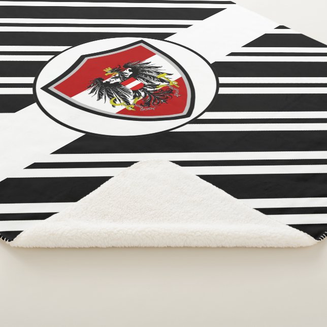 Manta Sherpa Brazos con cubierta de bandera de Austria (3/4)