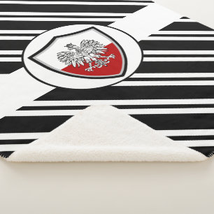 Manta Sherpa Brazos de la bandera de Polonia