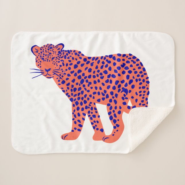 Manta Sherpa Bright Leopard (Anverso (horizontal))