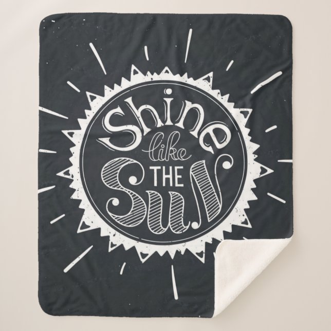 Manta Sherpa Brillo como The Sun (Anverso)
