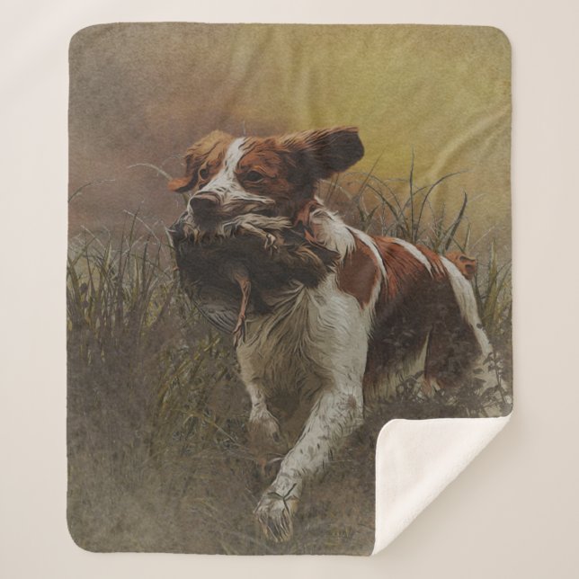 Manta Sherpa Brittany spaniel Ceramic Tile Beberas (Anverso)