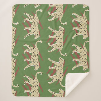 Manta Sherpa Brochas salvajes: El leopardo en la repetición