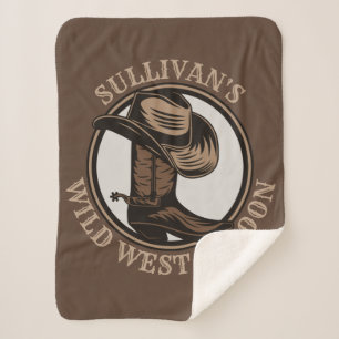 Manta Sherpa Brotes de Cowboy West Saloon personalizados