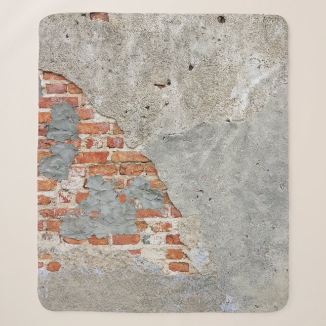 Manta Sherpa Brown brick wall (Anverso)