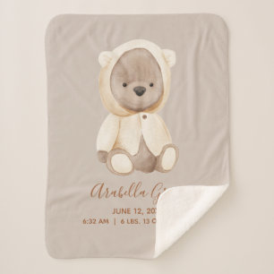 Manta Sherpa Brown Teddy Bear Baby Stats