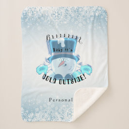 Manta Sherpa Brrrr, bebé, hace frío afuera