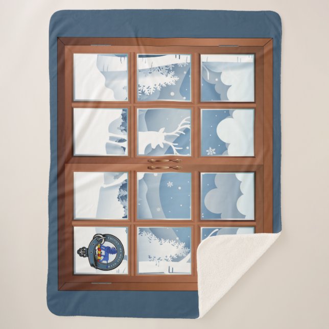 Manta Sherpa Bruce Clan Badge Winter Scene Large (Anverso)