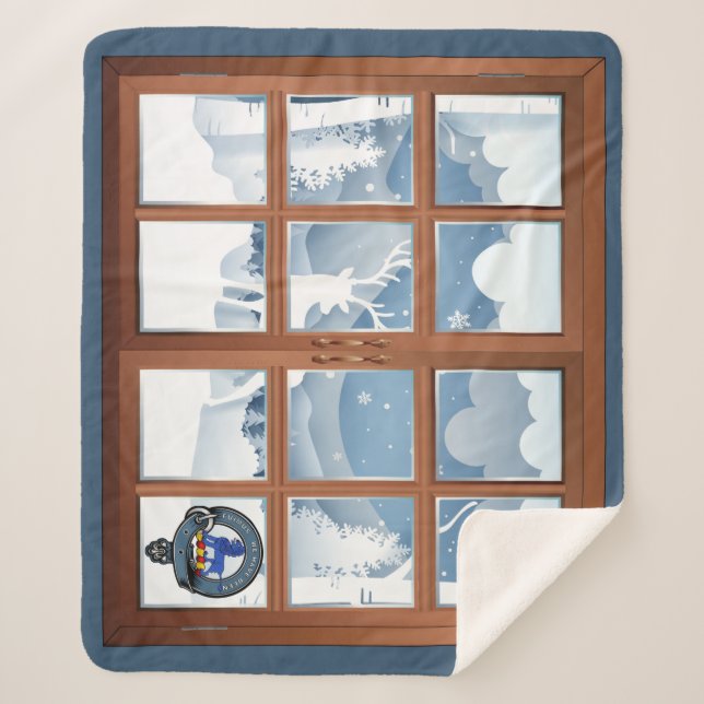 Manta Sherpa Bruce Clan Badge Winter Scene Medium (Anverso)
