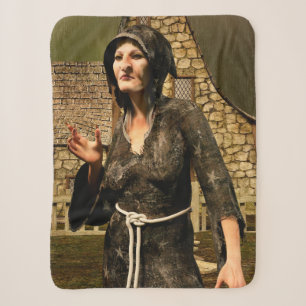 Manta Sherpa Bruja de fantasía pueblo medieval Halloween