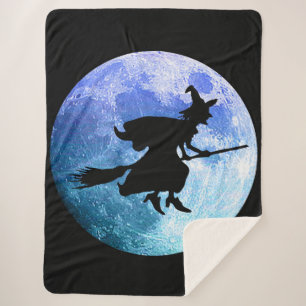Manta Sherpa Bruja de Halloween