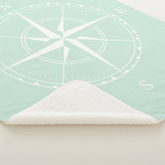 Manta Sherpa Brújula náutica azul y blanca de navegación