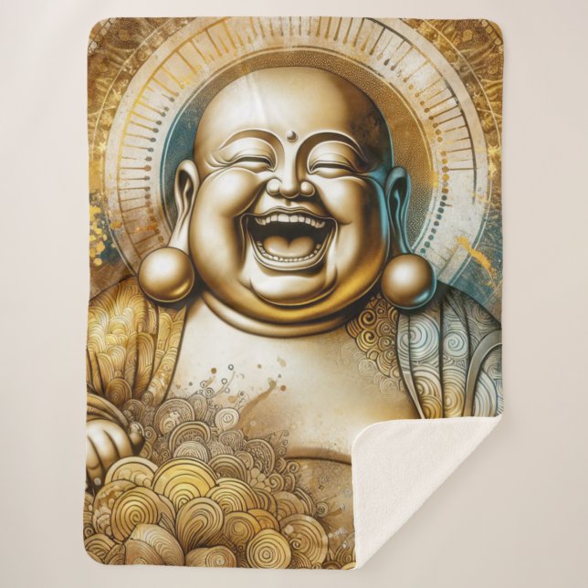 Manta Sherpa Buda riéndose (Anverso)