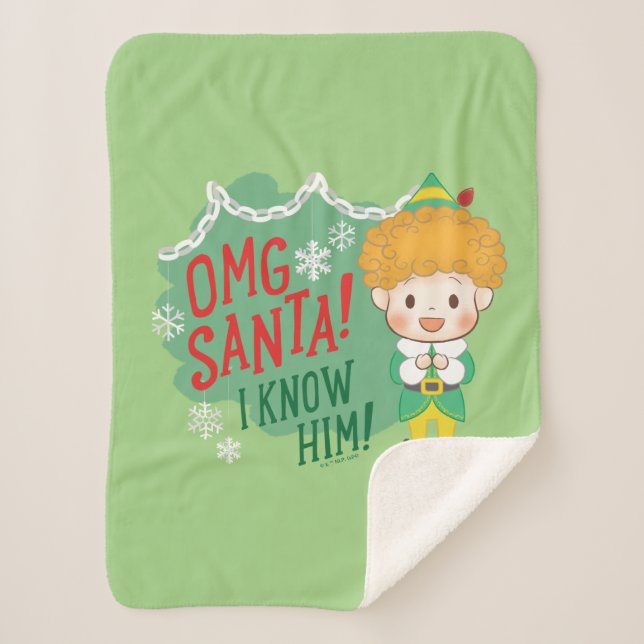 Manta Sherpa ¡Buddy el Elf Dios mío Santa! ¡Lo Conozco! (Anverso)
