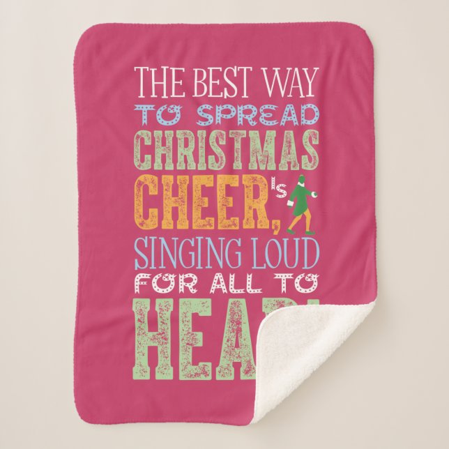 Manta Sherpa Buddy the Elf | Navidades Cheque (Anverso)