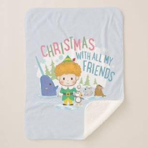 Manta Sherpa Buddy the Elf Navidades con todos mis amigos